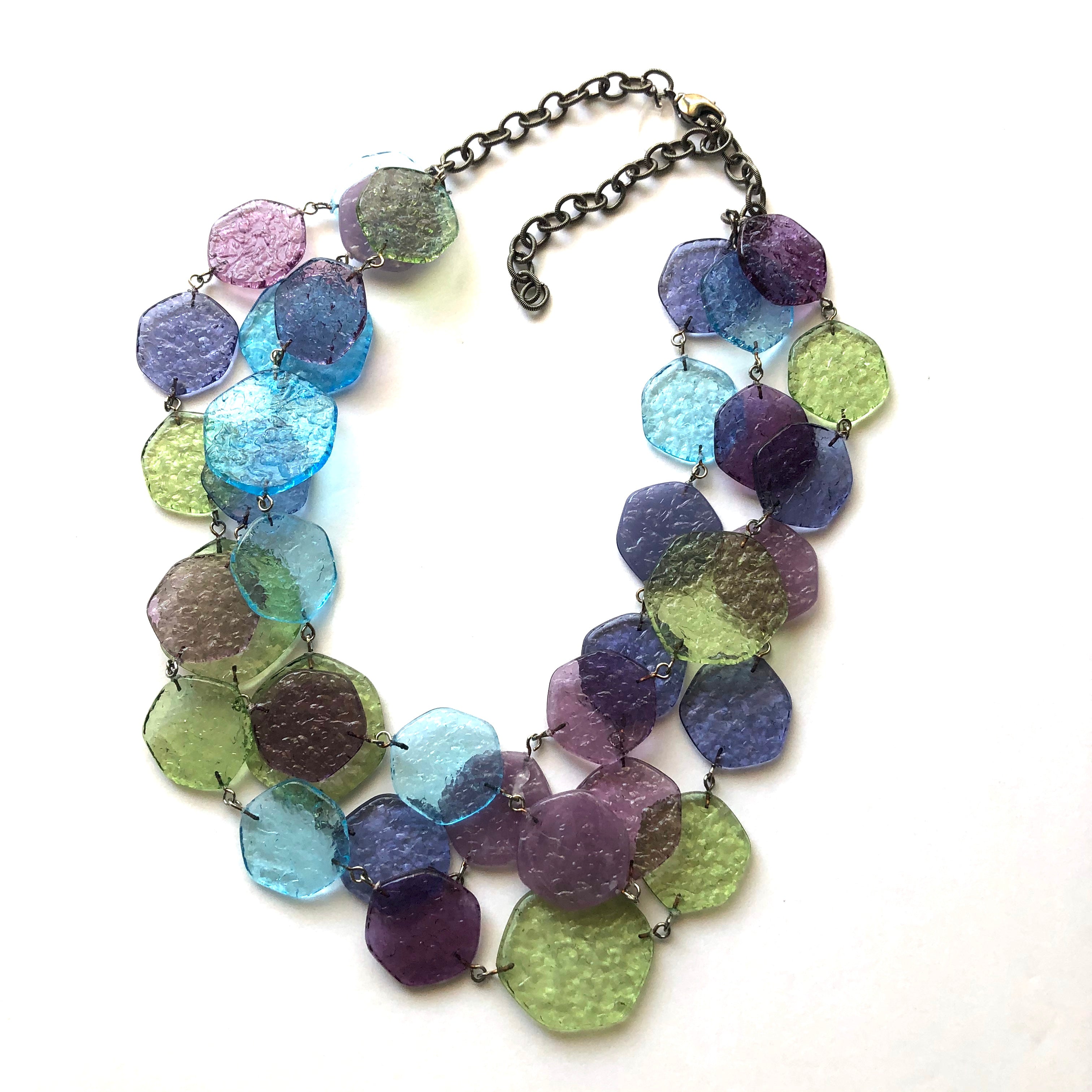 Seaside 'Stained Glass' Ice Chip Necklace