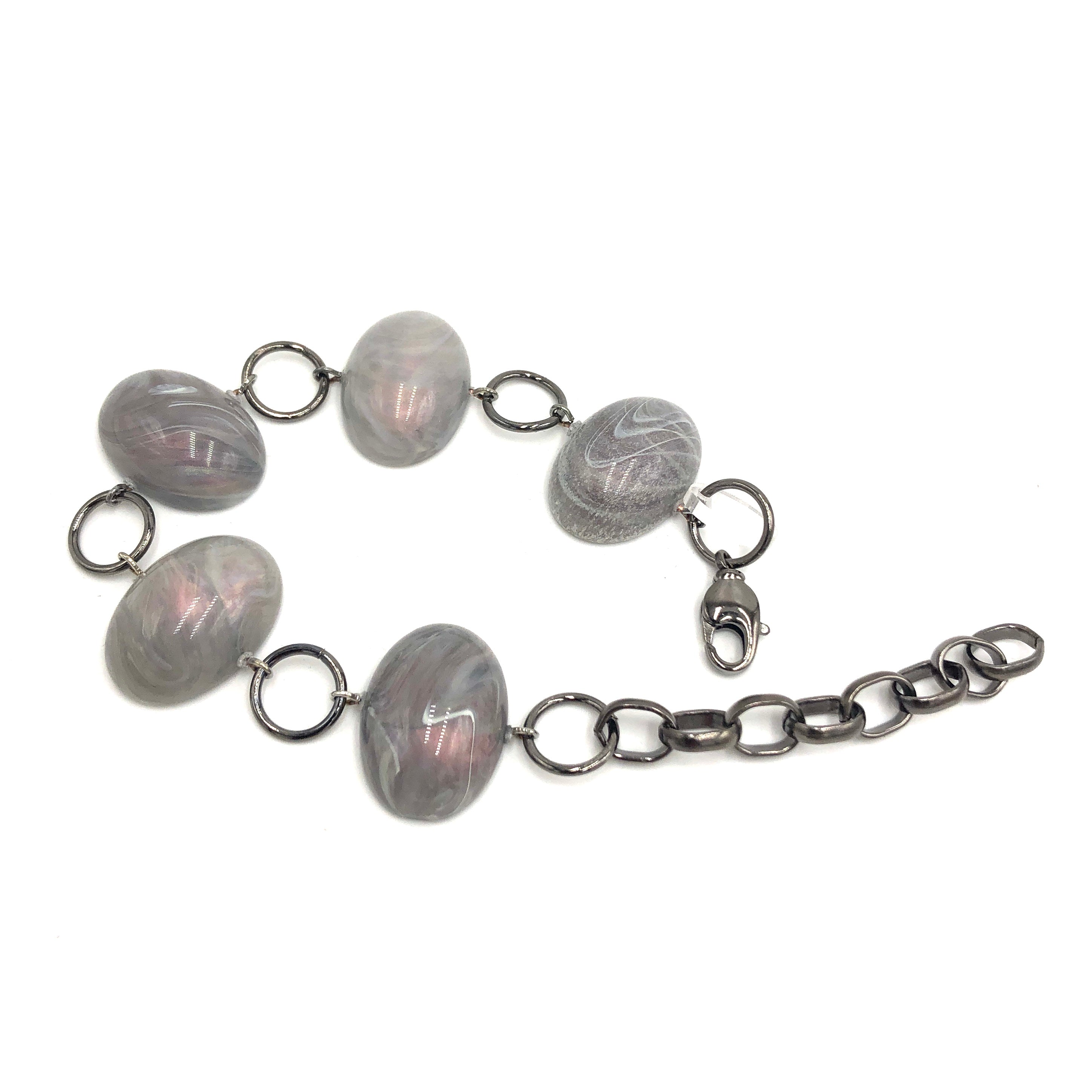 Grey Aurora Gemz Stations Bracelet