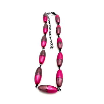 Viva Magenta Color Block Aura Amelia Necklace