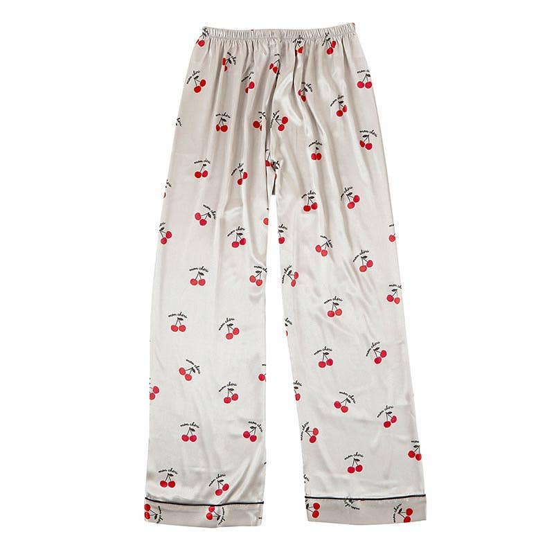 Mon Cheri Cherries Full Length Pajama Set [Available in XL Only]