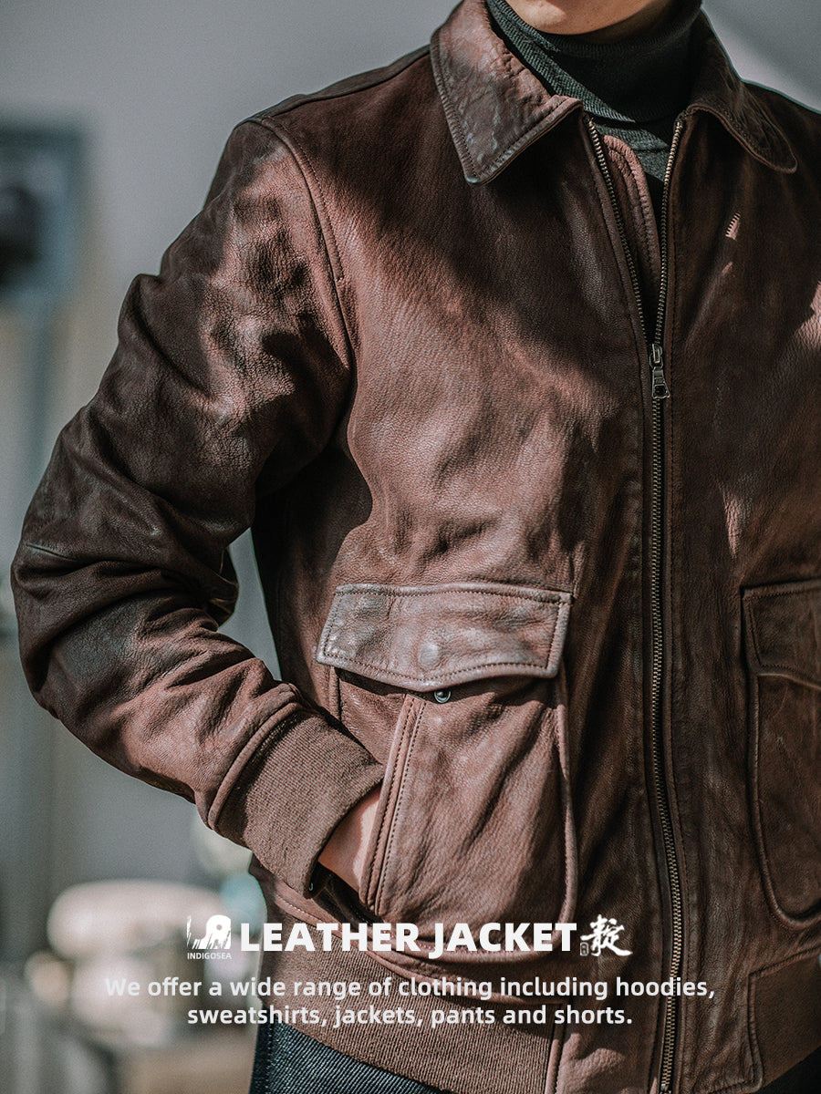 Leather Engineer  Bomber Jacket