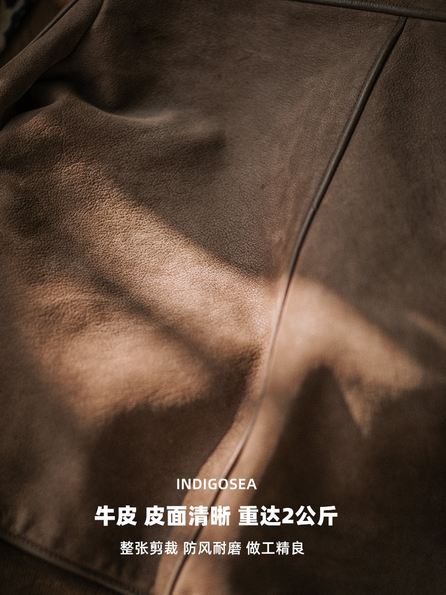 Leather Engineer  Bomber Jacket