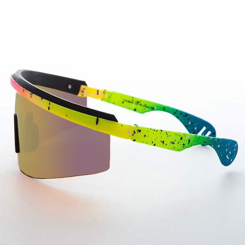 Kids 80s Wrap Around Sunglasses - Colt