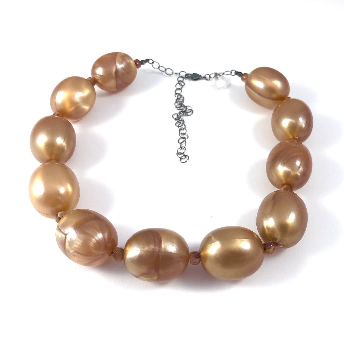 Copper Marbled Aura Glow Marco Necklace