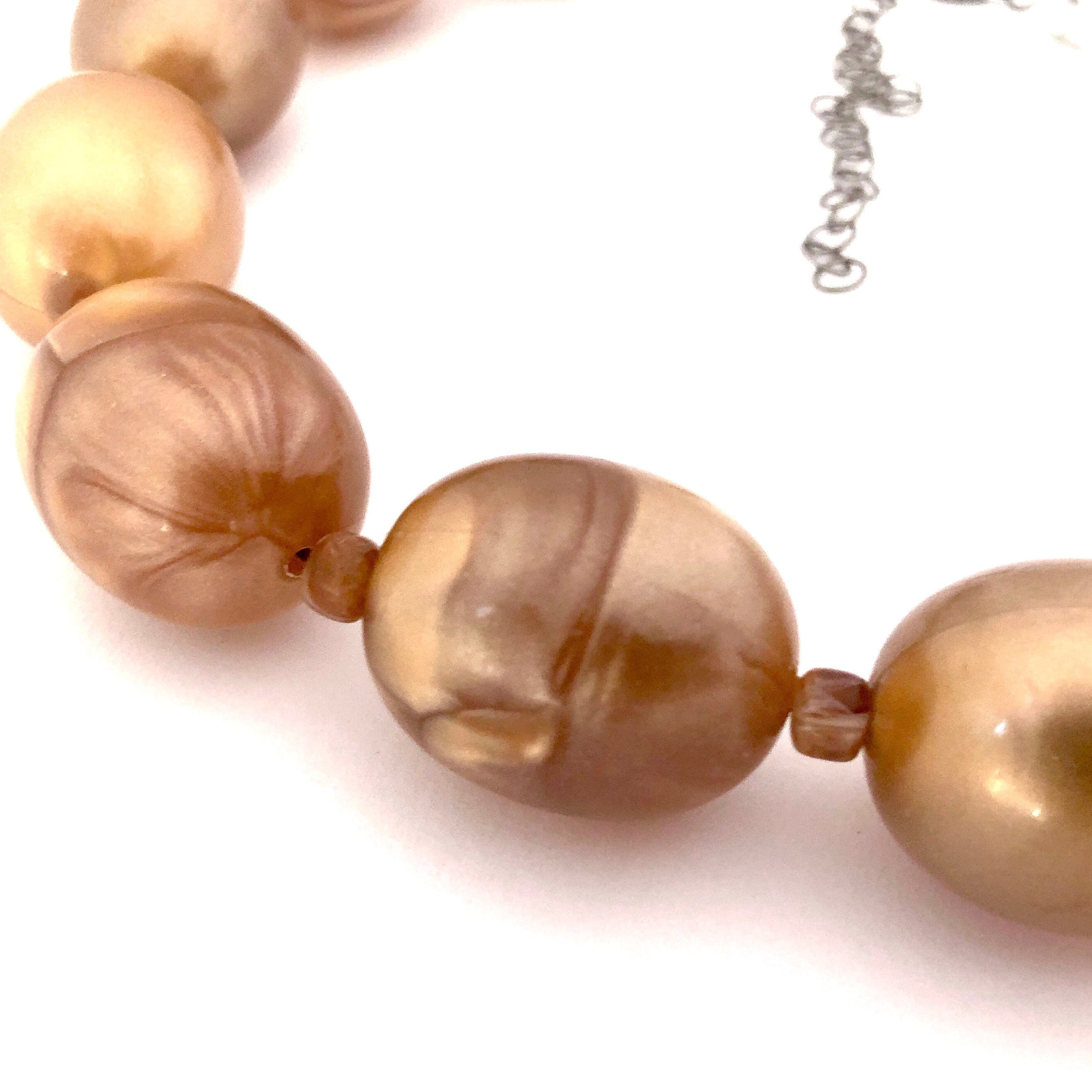 Copper Marbled Aura Glow Marco Necklace