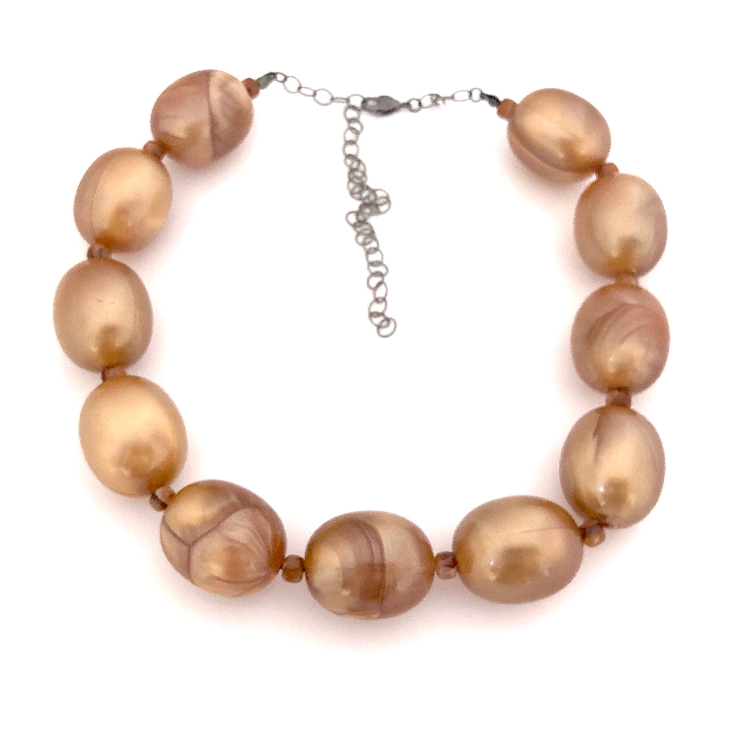 Copper Marbled Aura Glow Marco Necklace