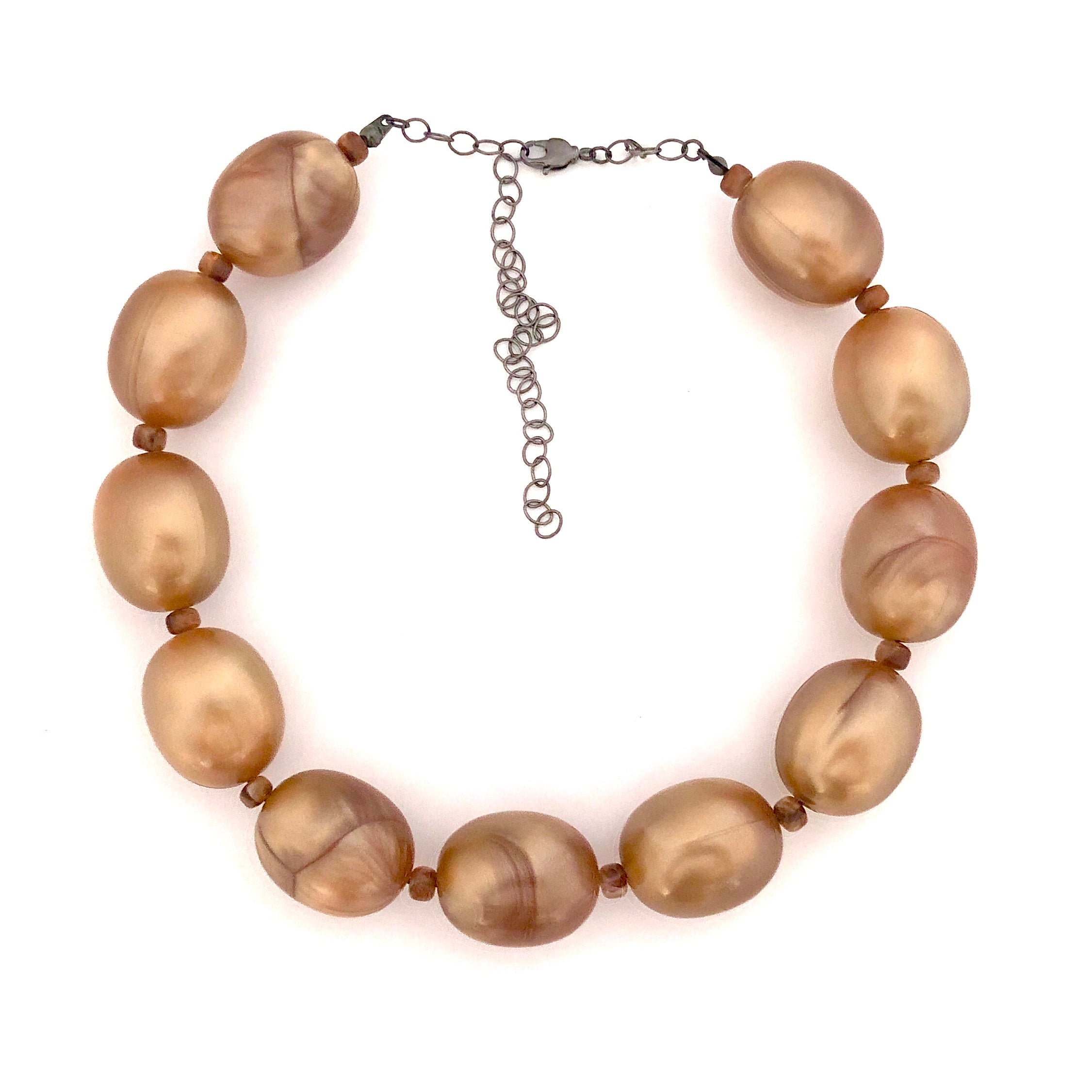 Copper Marbled Aura Glow Marco Necklace