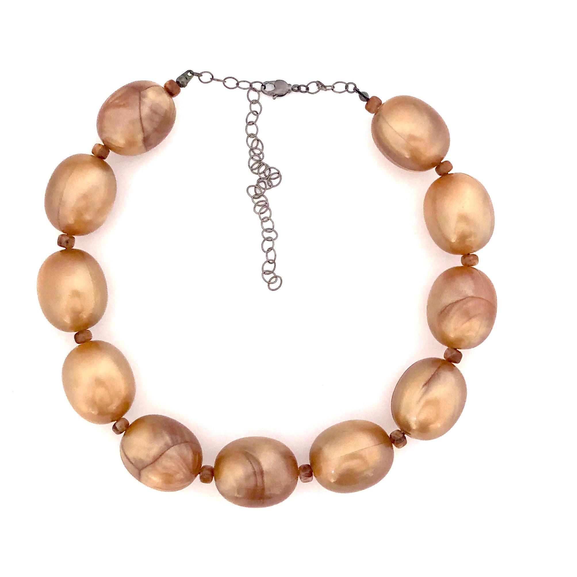 Copper Marbled Aura Glow Marco Necklace