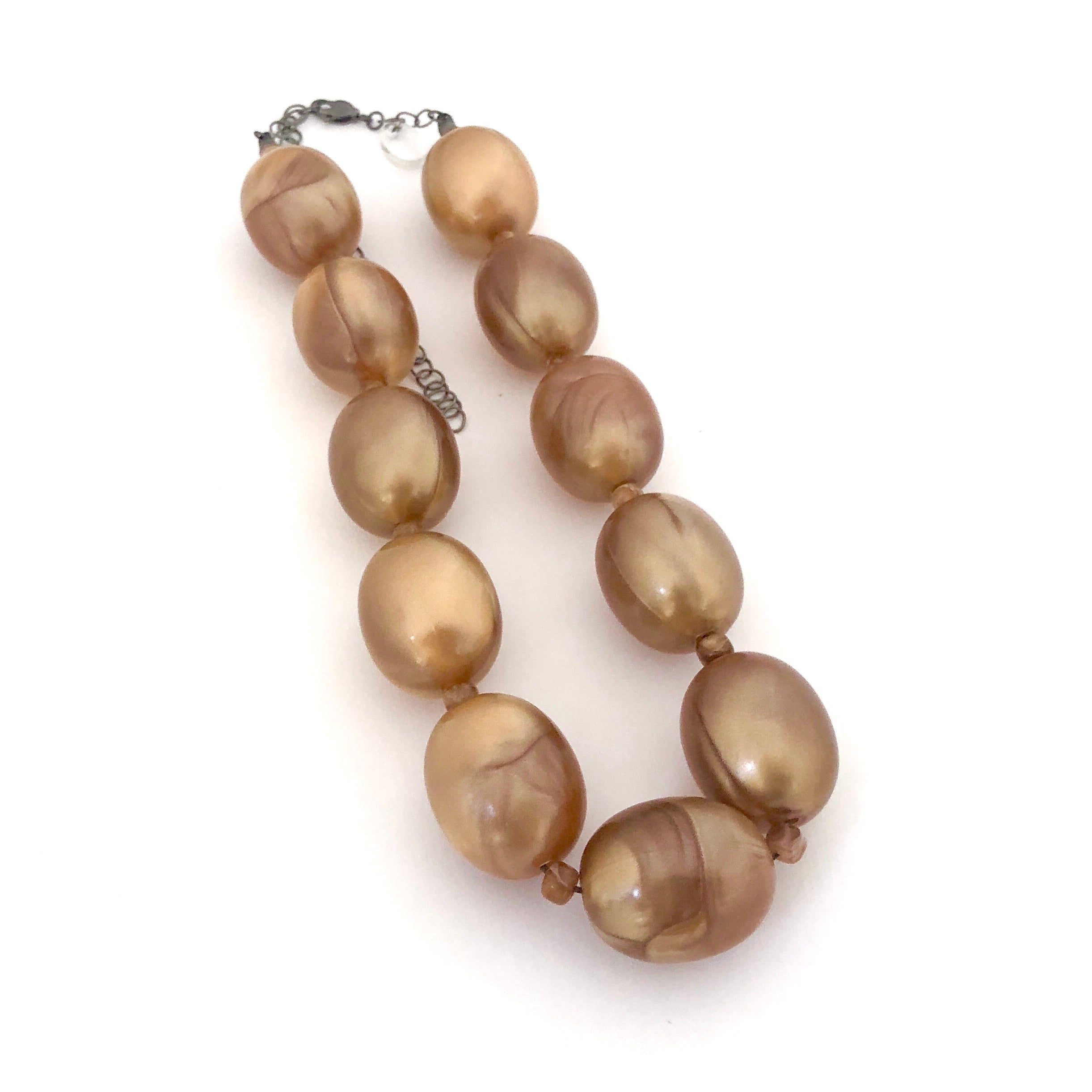 Copper Marbled Aura Glow Marco Necklace