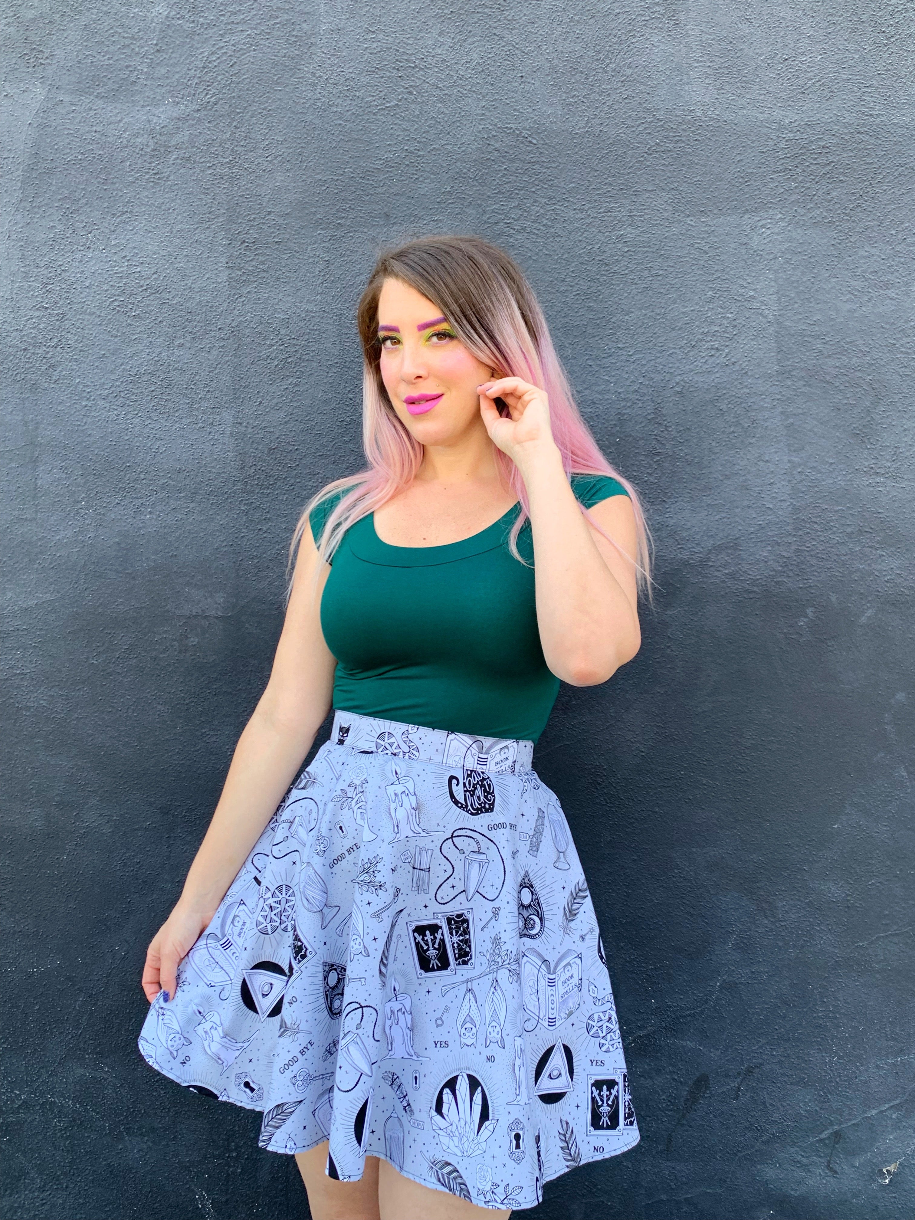 Retro Boat Neck Top in Hunter Green