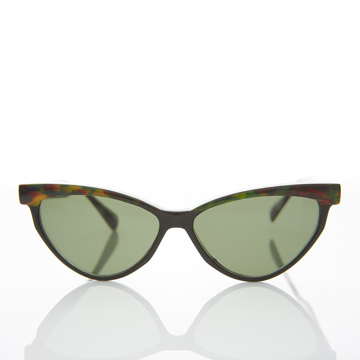 Cat Eye Vintage Sunglass with Raised Browline - Raga