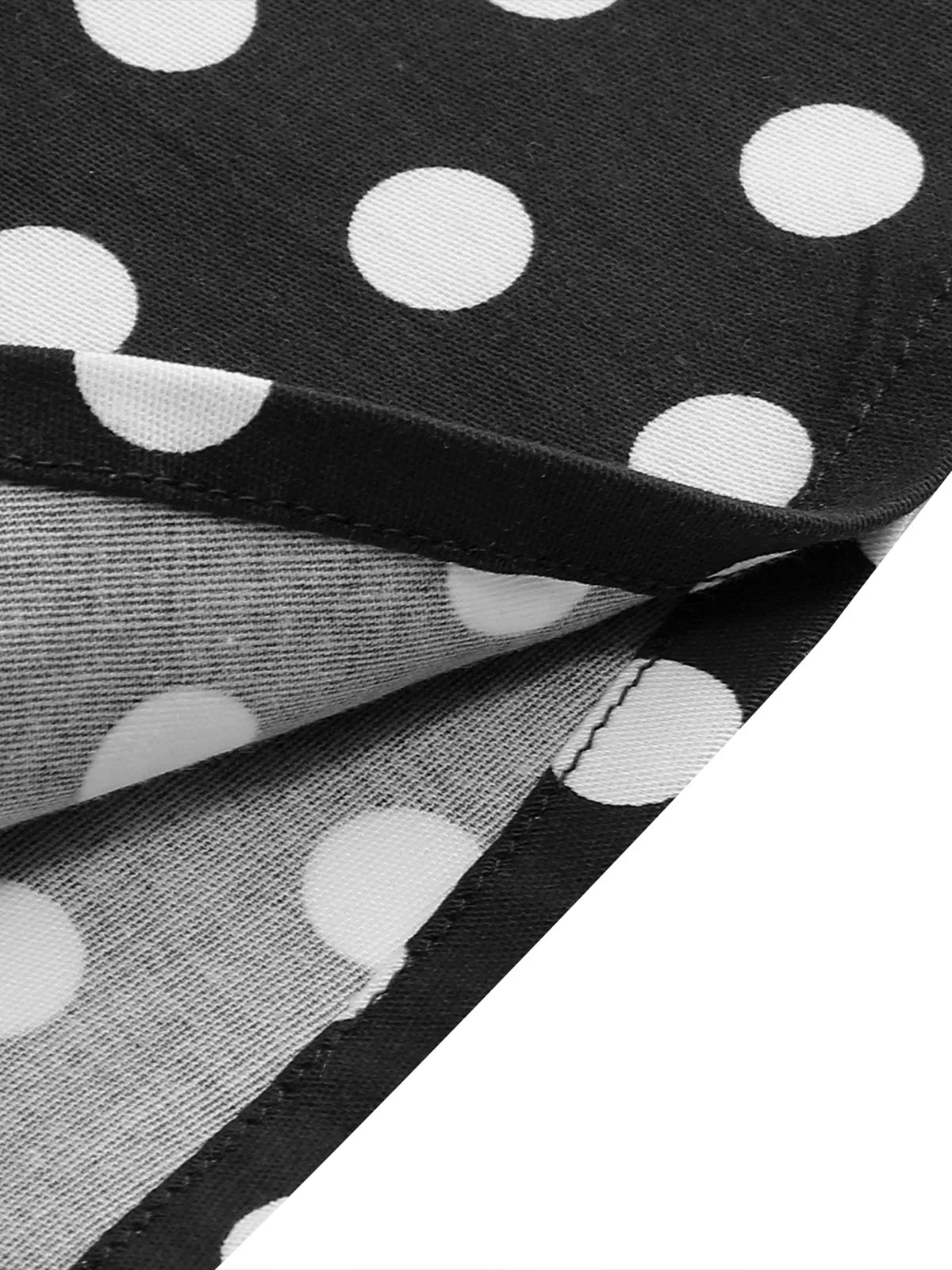 Contrast Bodice Polka Dot Halter Dress