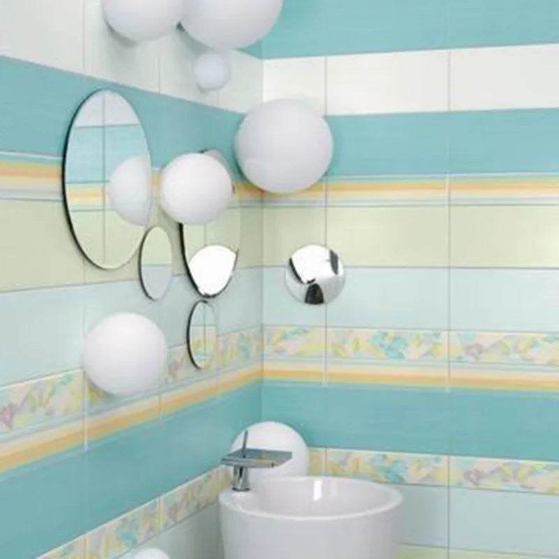 Mid-Century Modern Round Glass Bubble Ball Wall Sconce