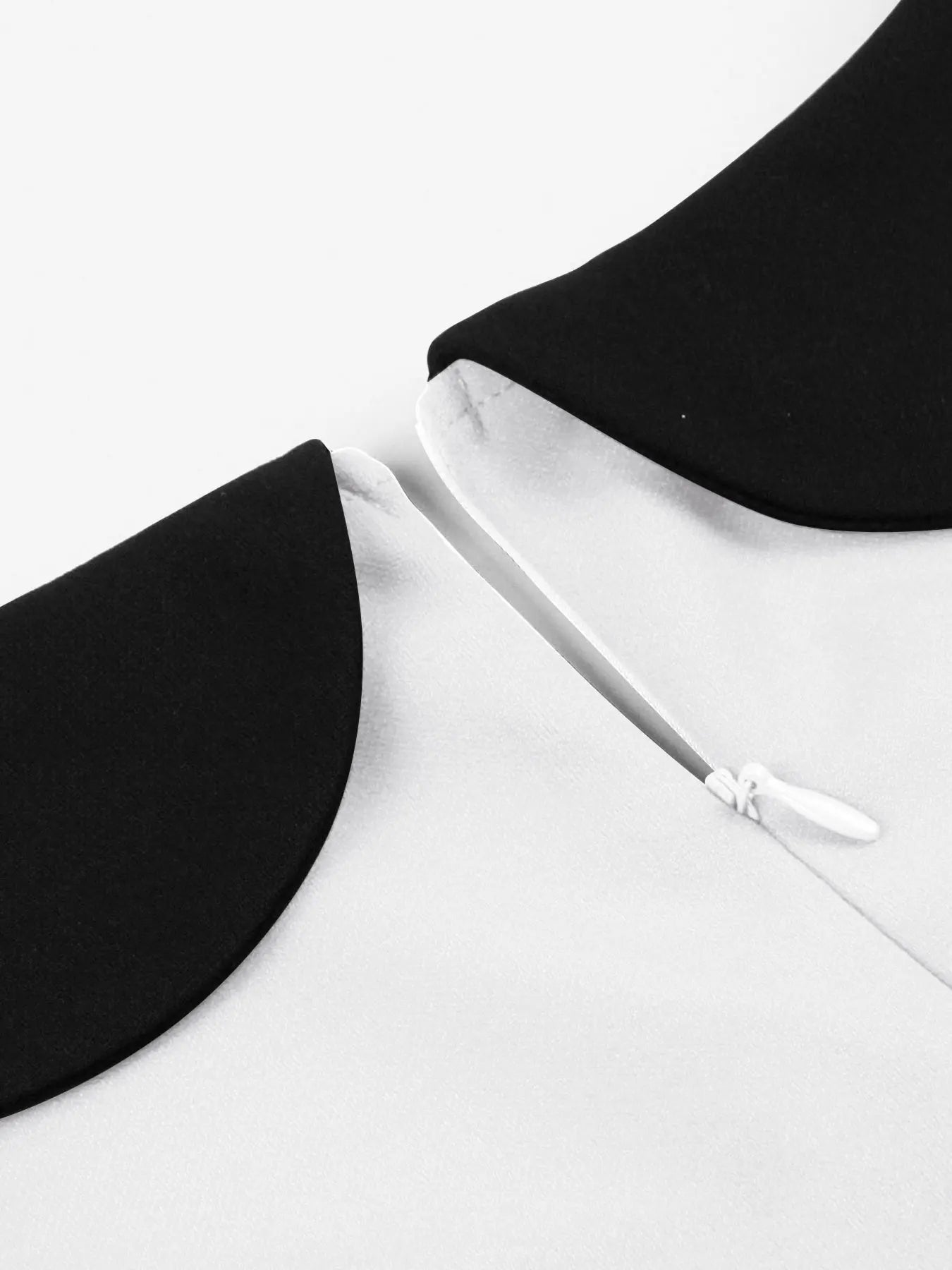 Contrast Collar Fit & Flare Dress