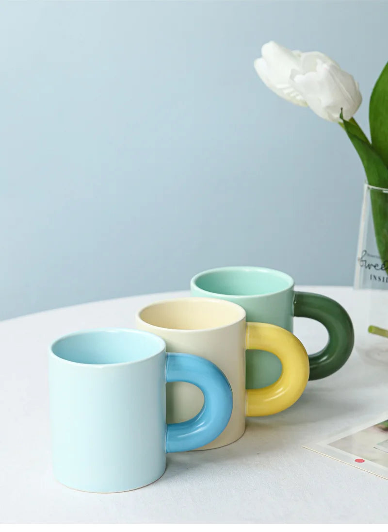 Springtime Daisy Hand-Painted Porcelain Mug