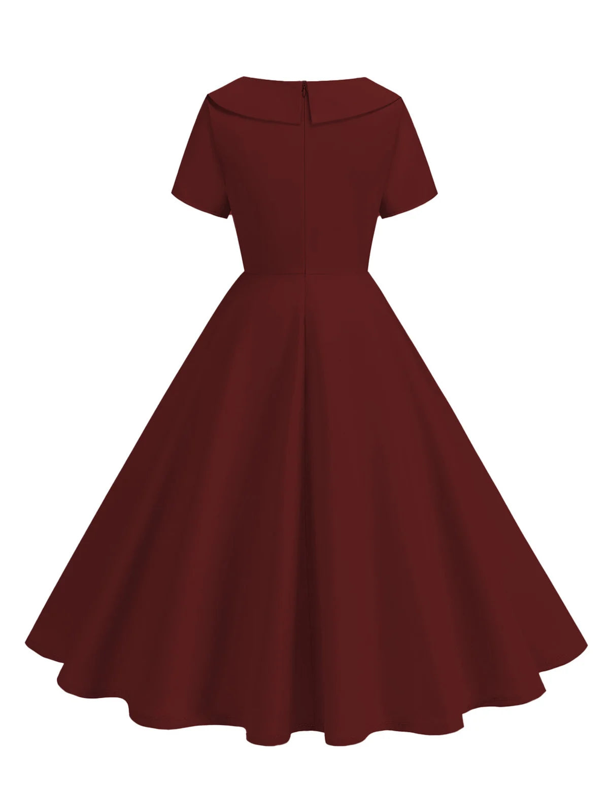 Button Front Fit and Flare Midi Dress