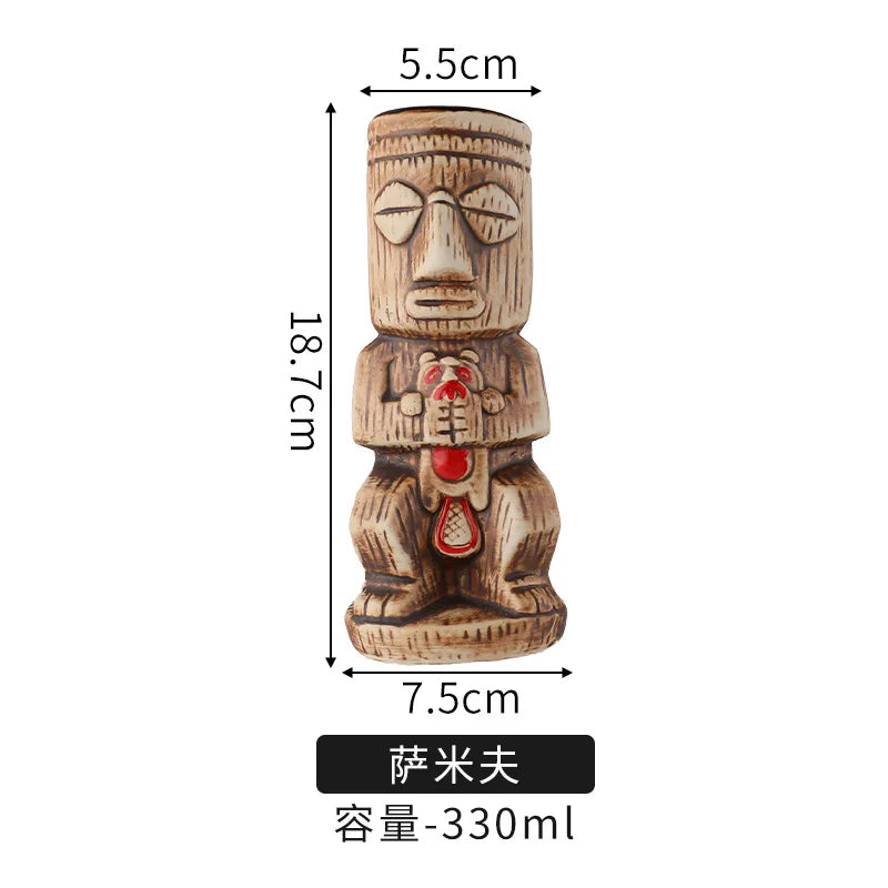 Polynesian Pop Retro Tiki Mug – Halloween & Cocktail Skeleton Edition