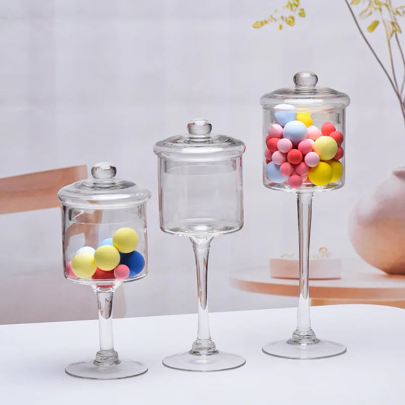 Glass High Foot Storage Jar