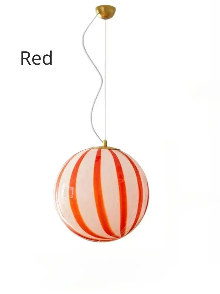French Style Alpine Jade Glass Candy Balloon Chandelier