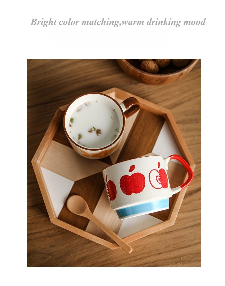 Retro Pastel Ceramic Coffee Mug (300ml)