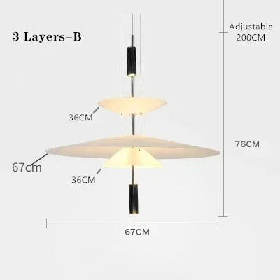 Italian Nordic Flamingo Flying Saucer Pendant Lamp