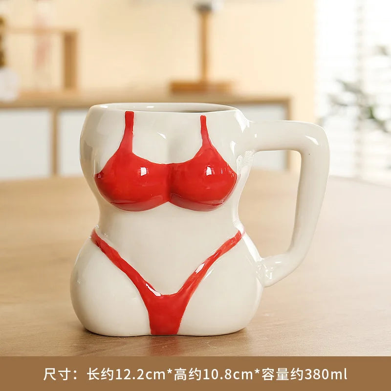 "The Pin-Up Silhouette" Ceramic Body Art Mug (380ml)