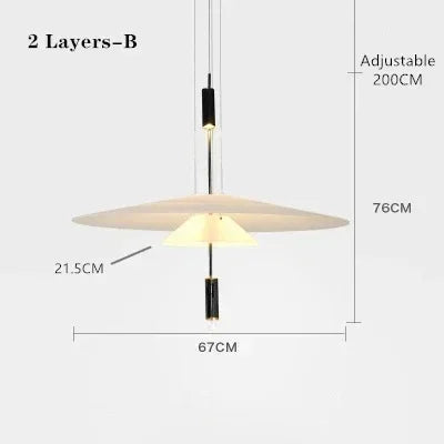 Italian Nordic Flamingo Flying Saucer Pendant Lamp