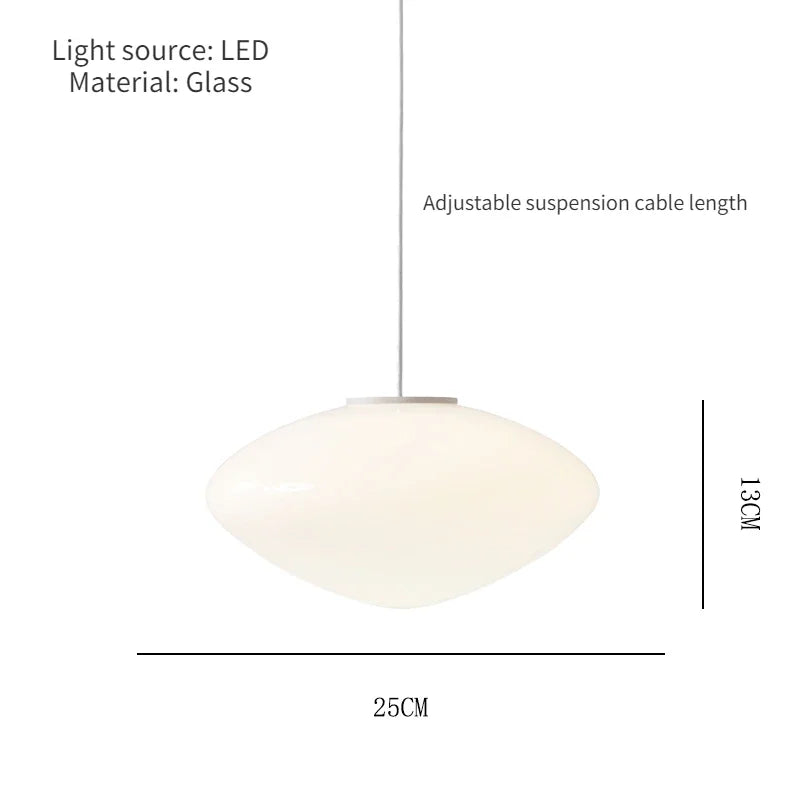 Classic Nordic Glass Suspension Kitchen Island Hanging Lamp