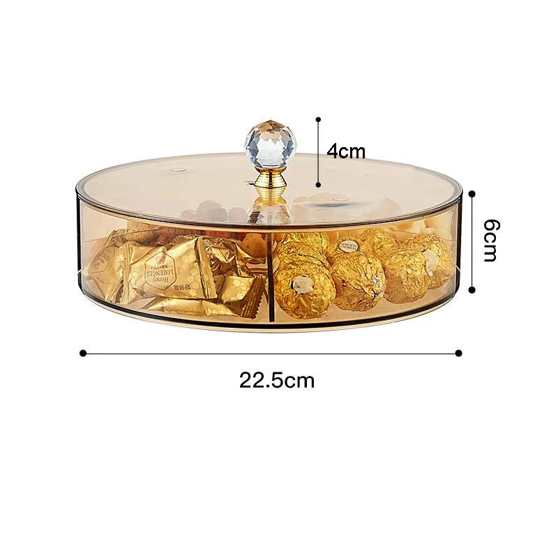 Retro Hollywood Multi-Grid Candy & Nut Dish with Lid
