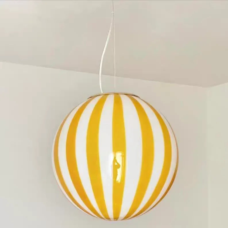 French Style Alpine Jade Glass Candy Balloon Chandelier
