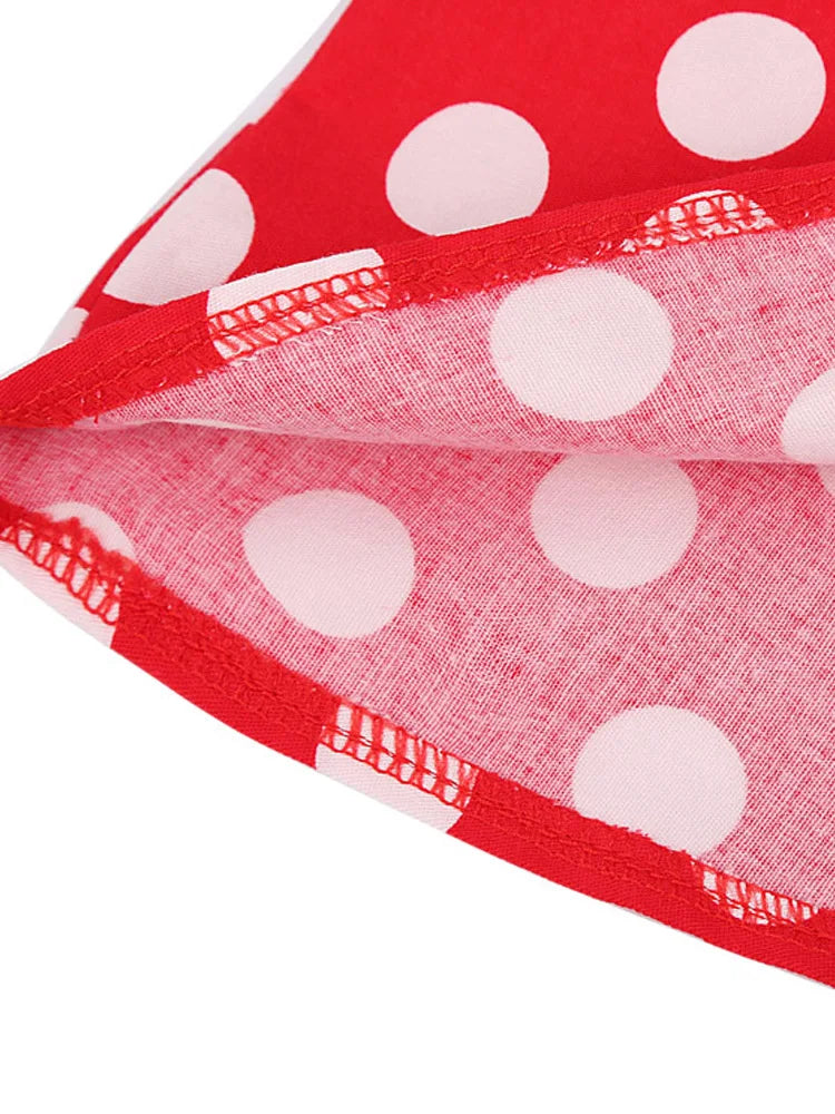 High Waist Polka Dot A Line Midi Skirt
