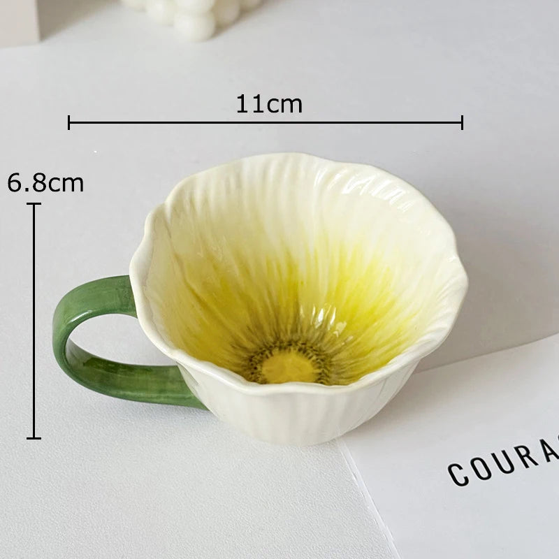 Parisian Cafe Gold-Rimmed Strawberry Porcelain Mug