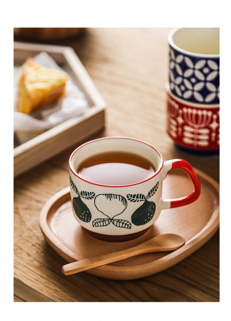 Retro Pastel Ceramic Coffee Mug (300ml)