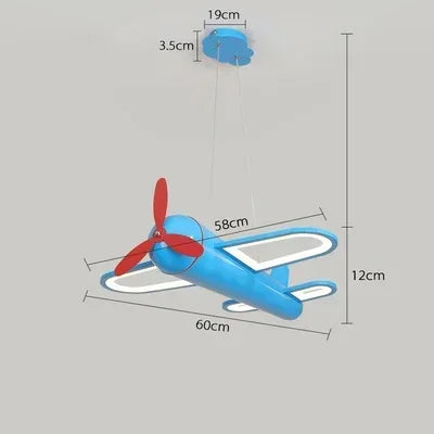Retro Pop Cartoon Iron Airplane Chandelier