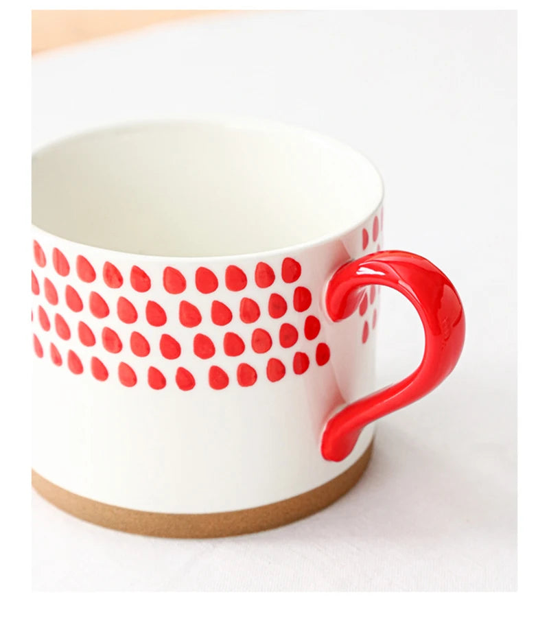 Retro Boho Painted Pattern Porcelain Stacking Mug