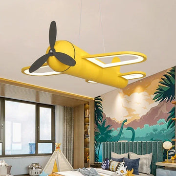 Retro Pop Cartoon Iron Airplane Chandelier