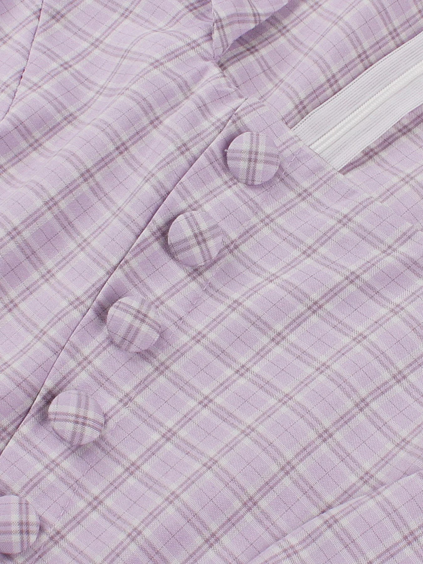 Plaid Square Neck Belted Midi Dress