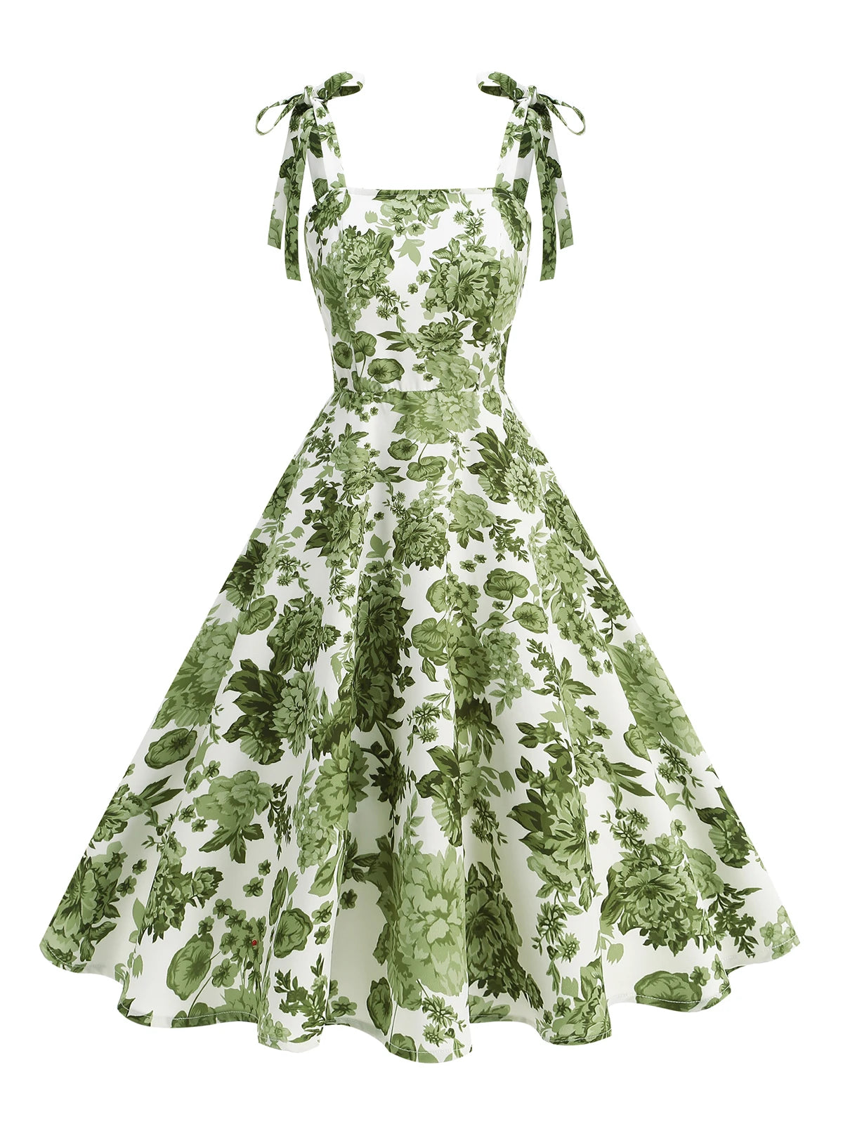Tie Strap Floral Midi Dress