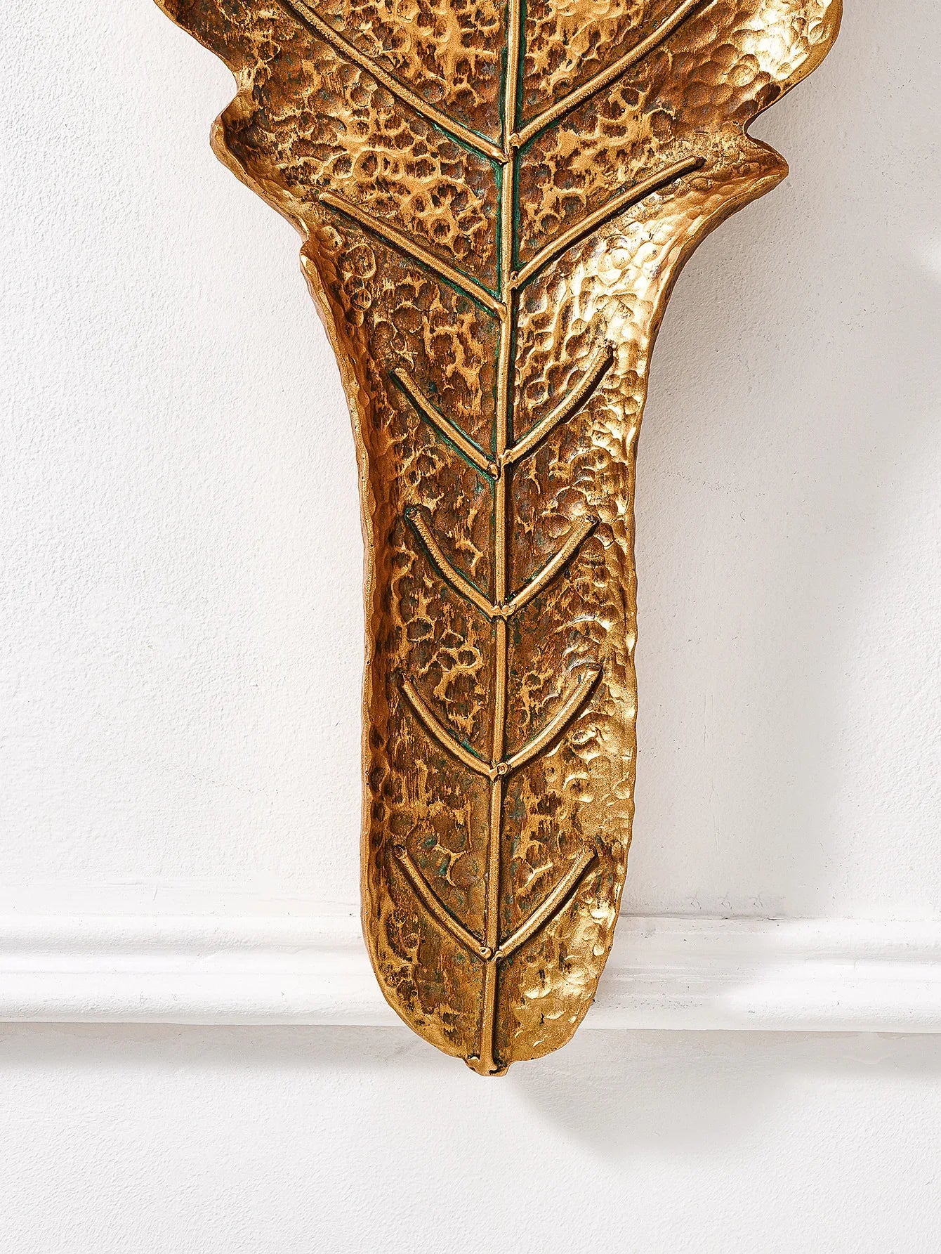 Hollywood Regency Golden Ginkgo Leaf Wall Art