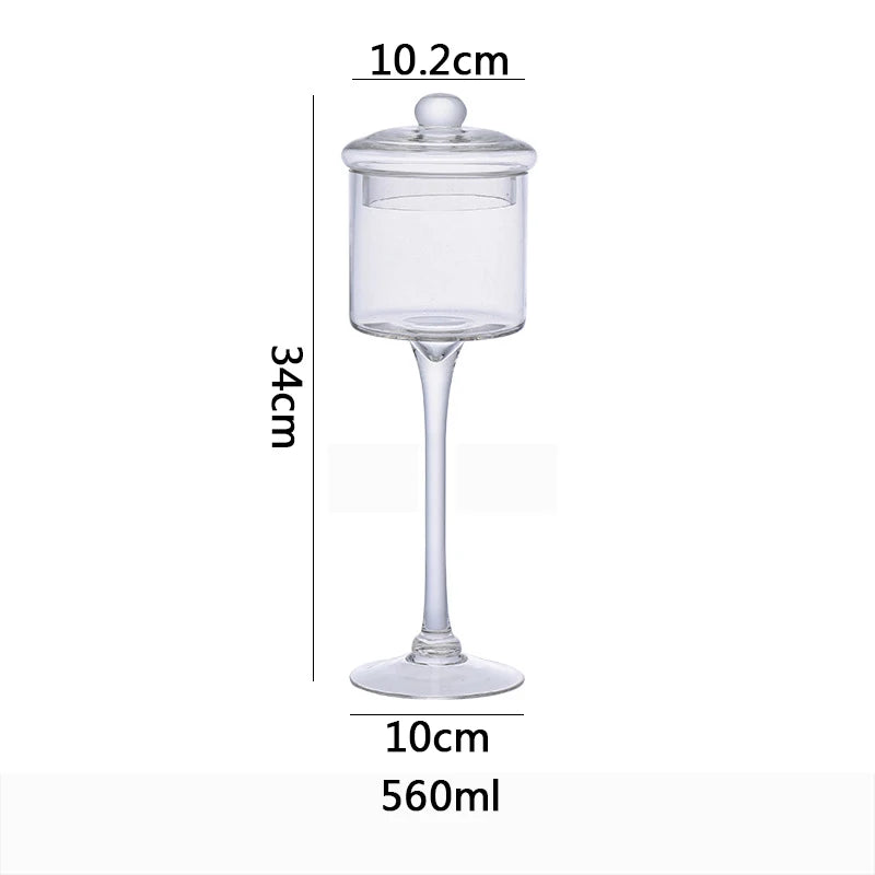 Glass High Foot Storage Jar