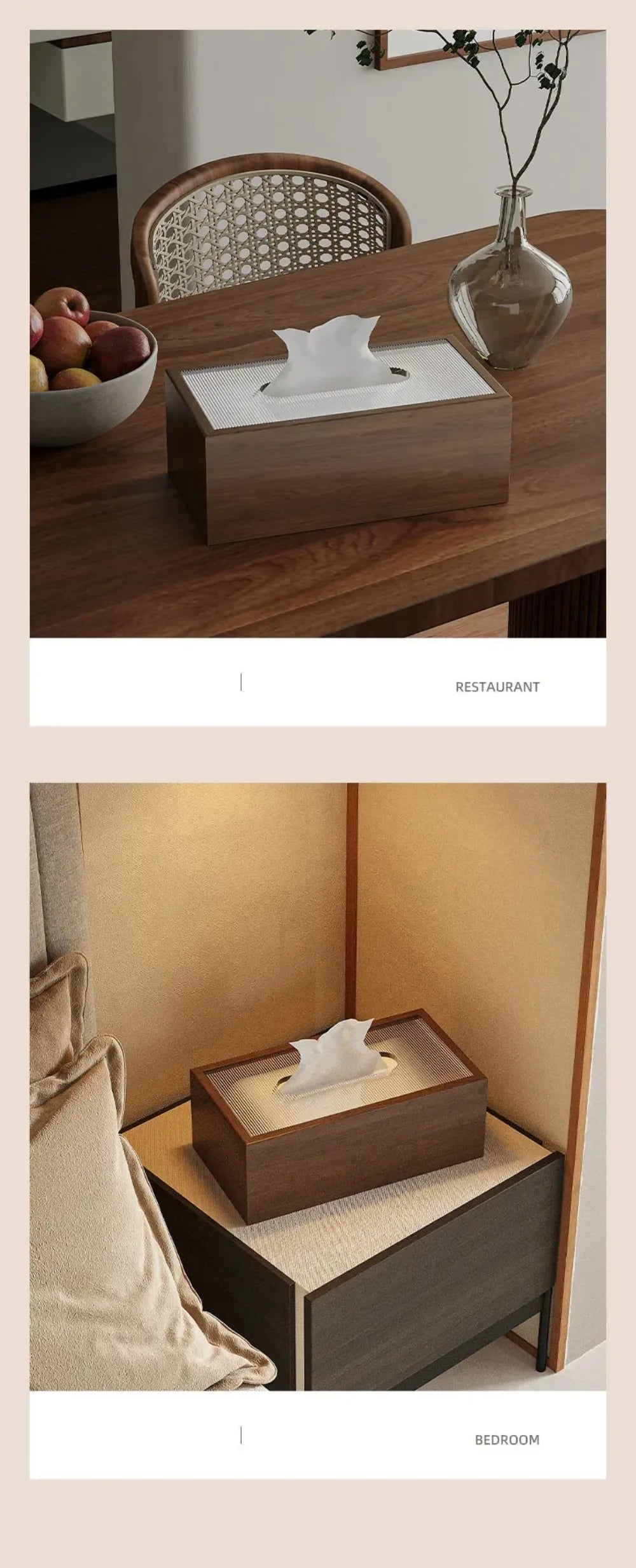 Classic Era Handmade Solid Black Walnut Tissue Box Cover
