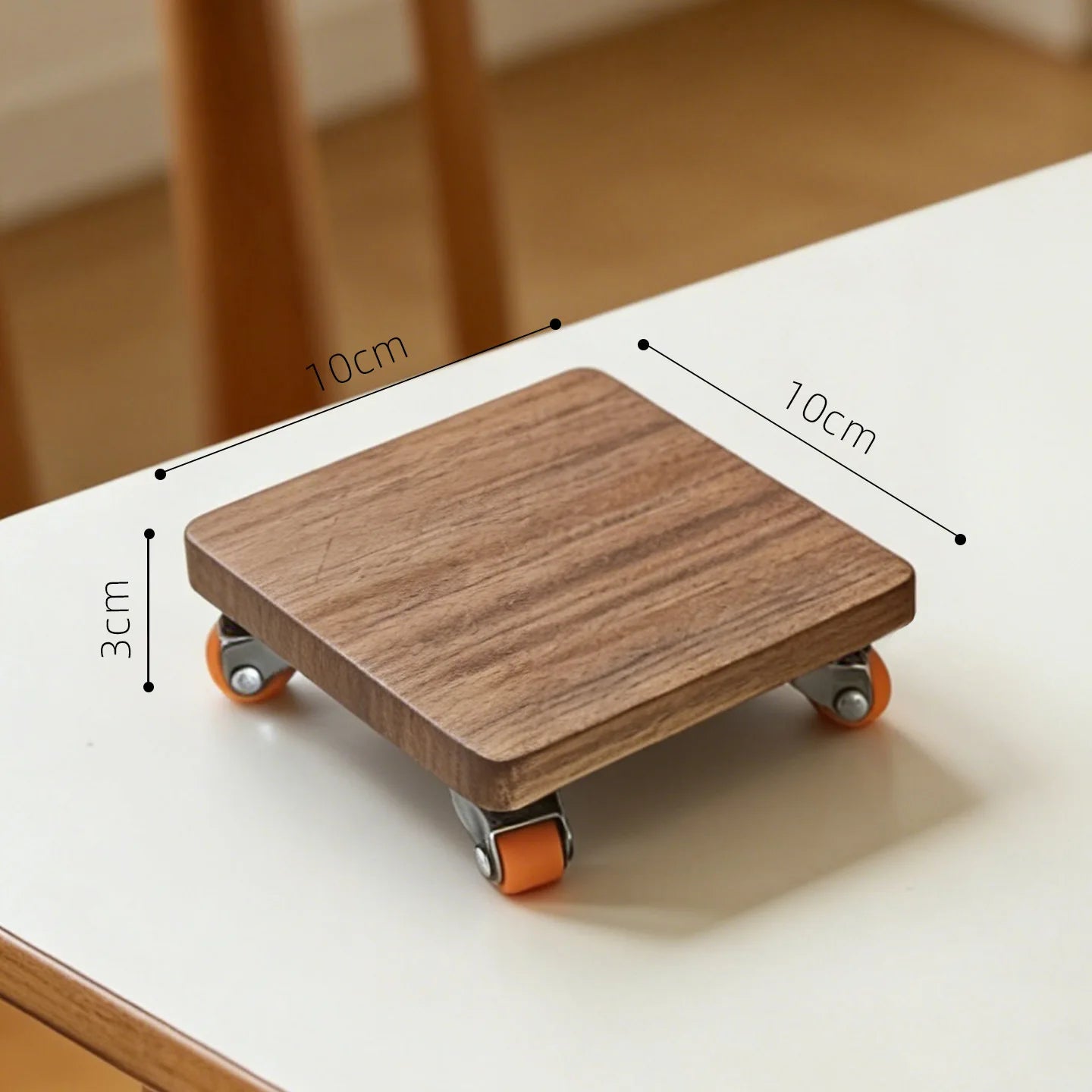 Mid-Century Modern Turned Walnut Coaster Tray