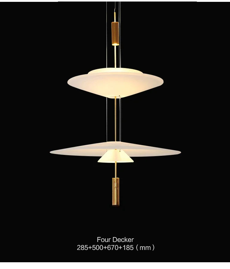Italian Nordic Flamingo Flying Saucer Pendant Lamp