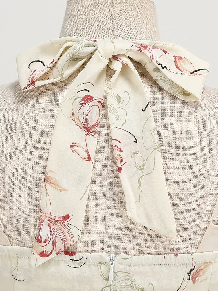 Floral Halter Fit & Flare Dress