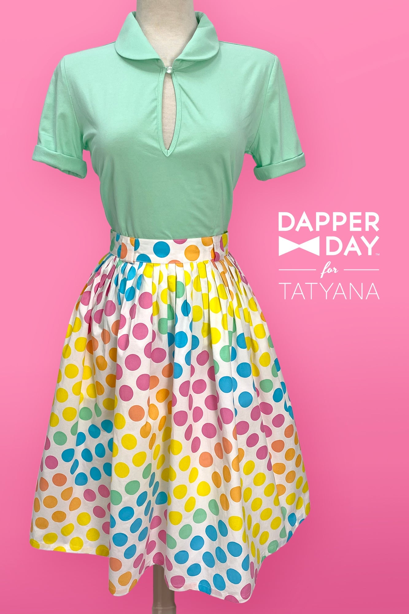 Gloria Pleated Retro Circle Skirt