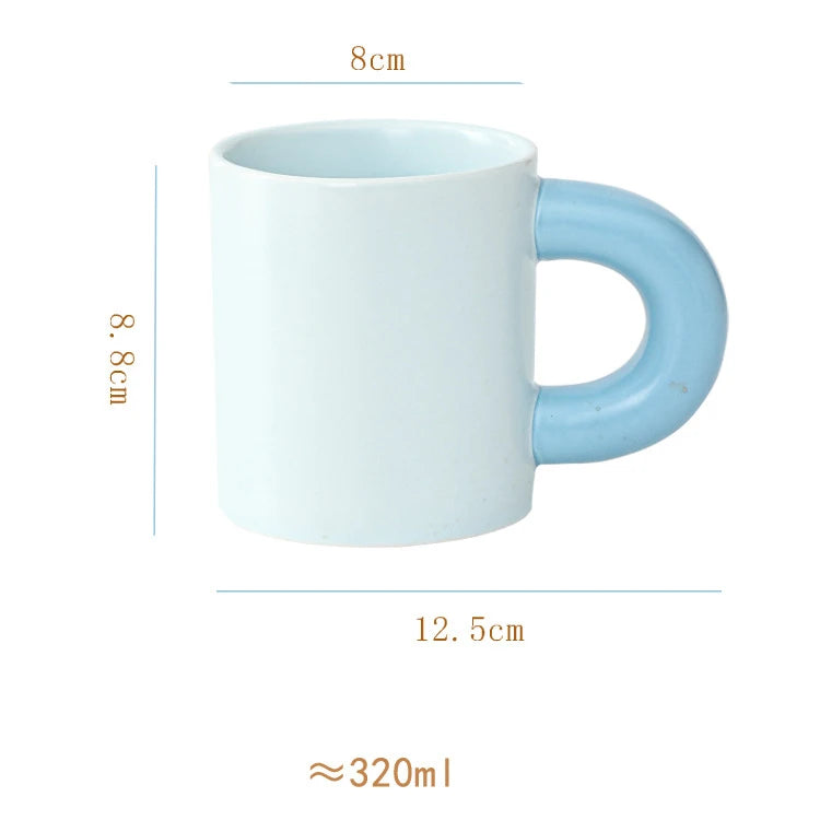 Springtime Daisy Hand-Painted Porcelain Mug