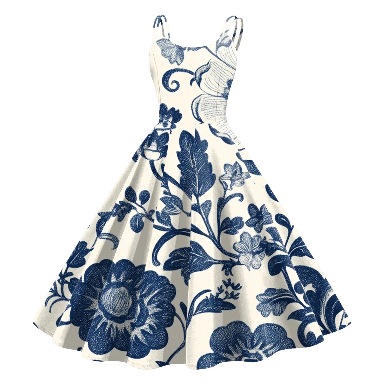 Southwest Print Spaghetti Strap Midi Dress