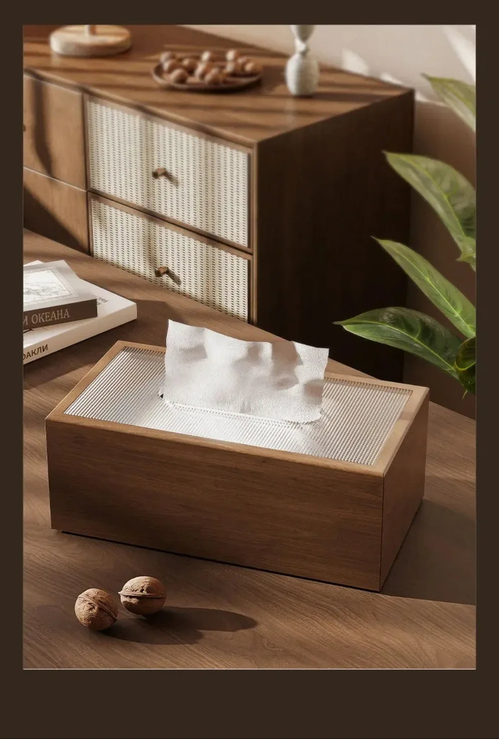 Classic Era Handmade Solid Black Walnut Tissue Box Cover