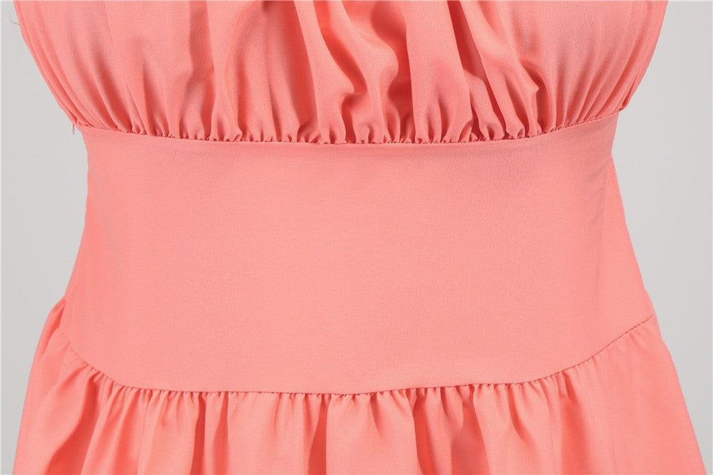 Puff Sleeve Square Neck Fit and Flare Midi Dress