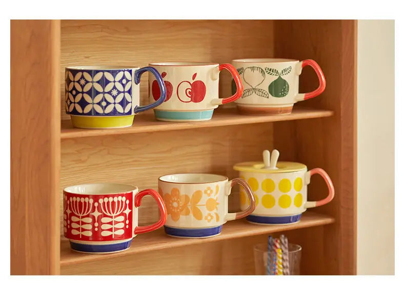 Vintage Meadow Handgrip Mug & Saucer Set (300ml)